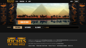 Riches of the Nile website