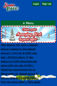 santasbingo.com 320x480