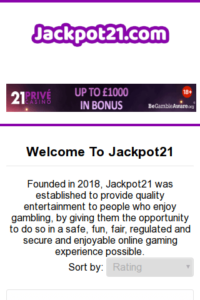 jackpot21 sister site