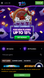 7bitcasino mobile screenshot