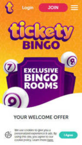 Ticketybingo mobile screenshot