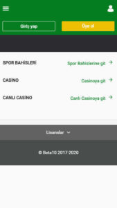 bets10 mobile screenshot