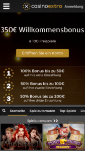 casinoextra mobile screenshot