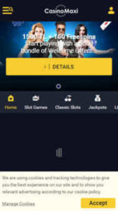 casinomaxi mobile screenshot