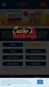 casinoredkings mobile screenshot