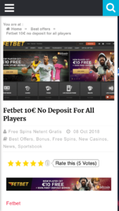 fetbet mobile screenshot