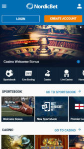 nordicbet mobile screenshot