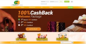 all cashback casino desktop screenshot