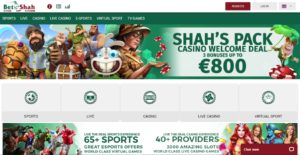 betshah casino desktop screenshot
