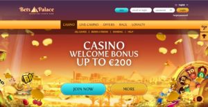 betspalace casino desktop screenshot
