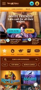 betspalace casino mobile screenshot