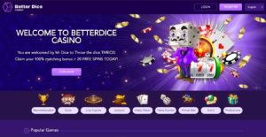 better dice casino desktop screenshot