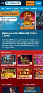 betworld casino mobile screenshot