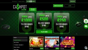 casipto casino desktop screenshot
