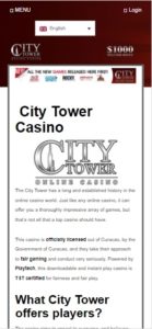 city tower casino mobile screenshot