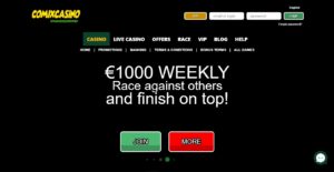 comix casino desktop screenshot