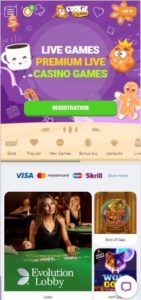 cookie casino mobile screenshot