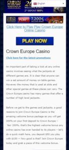 crown europe casino mobile screenshot