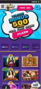 explosino casino mobile screenshot