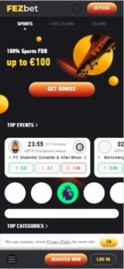fezbet casino mobile screenshot