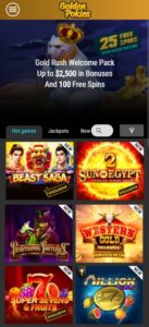 golden pokies casino mobile screenshot