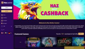 haz casino desktop screenshot