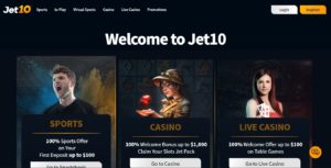 jet10 casino desktop screenshot