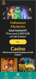 lokicom casino mobile screenshot