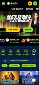 luckyzon casino mobile screenshot