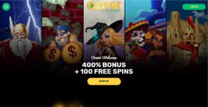 ozwin casino desktop screenshot