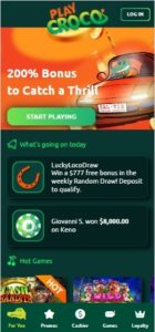 play croco casino mobile screenshot