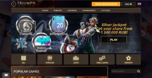 triumph casino desktop screenshot