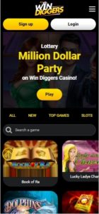 windiggers casino mobile screenshot