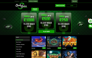 cash spins casino laptop screenshot 2021
