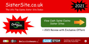 cash spins casino sister sites 2021