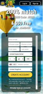 jumba bet mobile screenshot 2021