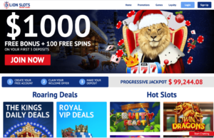 lion slots laptop screenshot 2021