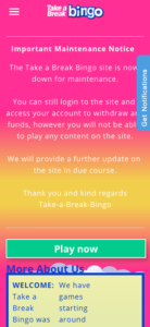 takeabreak bingo mobile screenshot 2021