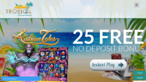 tropica casino laptop screenshot 2021
