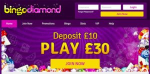 Bingo Diamond Homepage