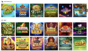 coral casino popular games