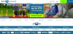 Yeti Casino Website
