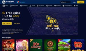 Admiral Casino Website