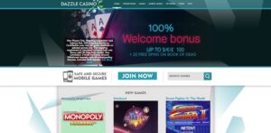 The Diamond Casino sister sites Dazzle Casino