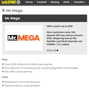 Mr Mega TalkSport Review