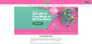 Double Bubble Bingo Homepage
