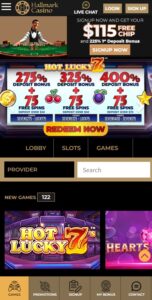 Hallmark Casino sister sites mobile
