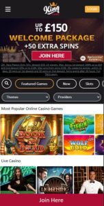 King Casino mobile screenshot