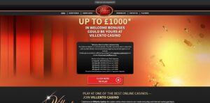 Villento Casino sister sites homepage