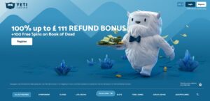 Yeti Casino sister sites homepage